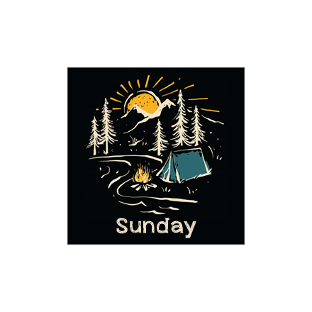 Nighttime camping scene